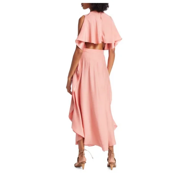 STELLA MCCARTNEYRosa Flutter Silk Midi Dress Medium‎